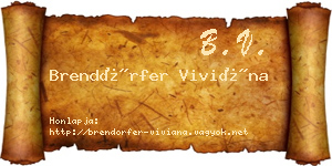 Brendörfer Viviána névjegykártya